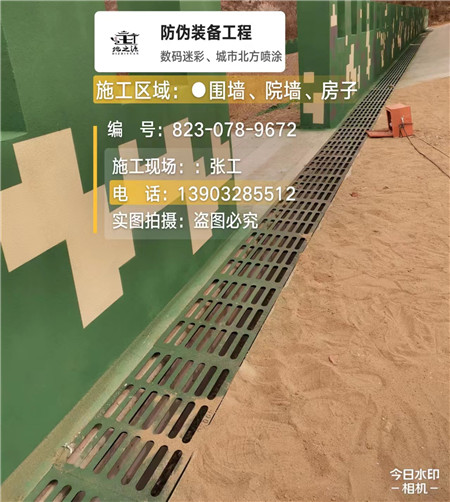 天津 例如在抖音上有“迷彩墙，外围墙面挡 - 星空数码迷彩漆施工队